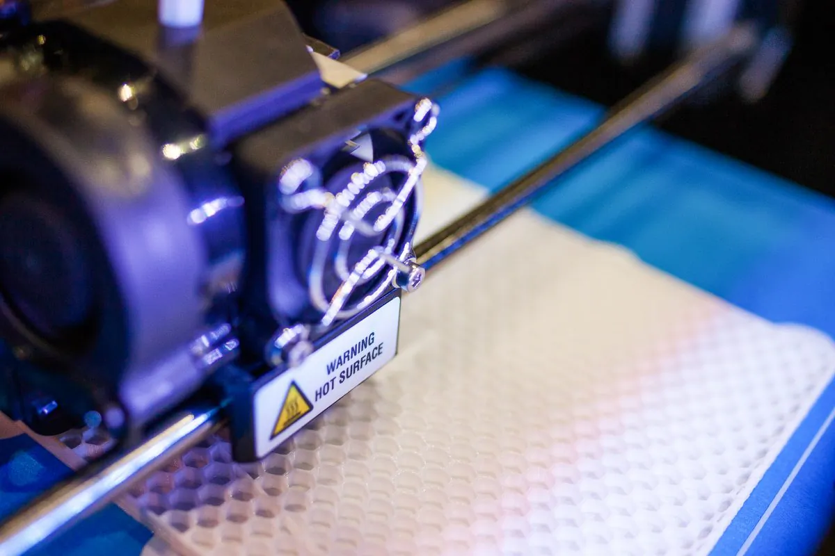 A 3D printer in action at the Inside 3D Printing Conference and Expo 2015 in the Javits Convention Center, Manhattan, New York, on April 16, 2015. (Petr Svab/Epoch Times)