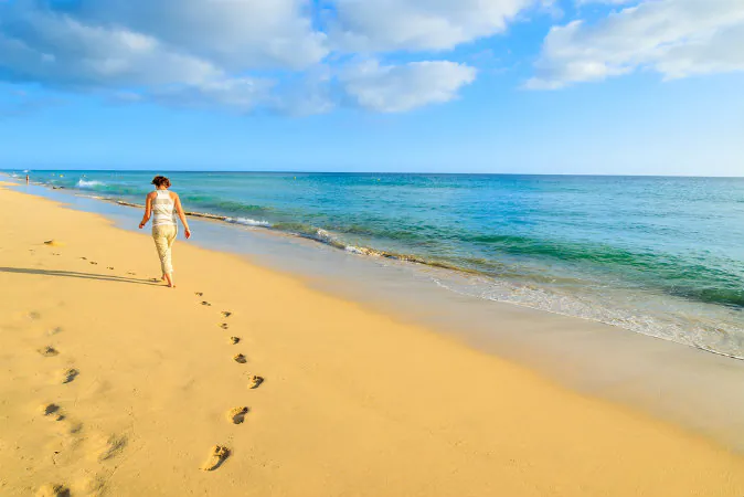 Beach in Morro Jable, Fuerteventura island, Spain via Shutterstock*