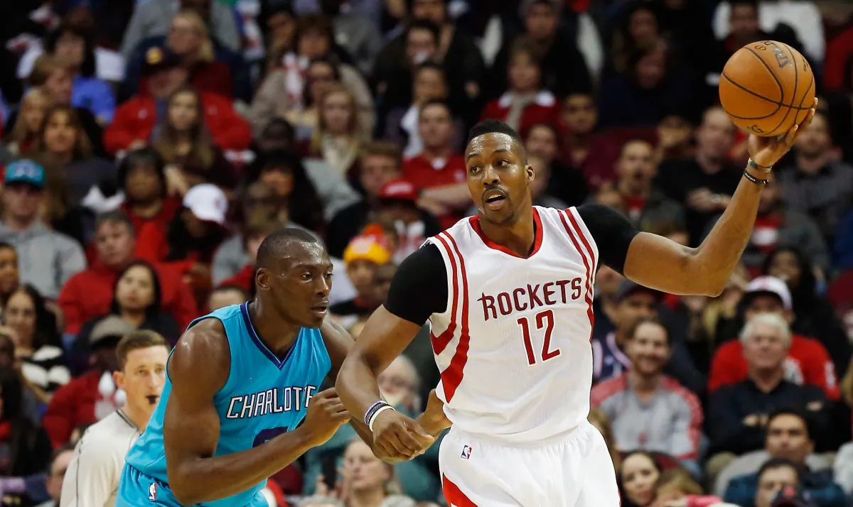Dwight Howard of the Houston Rockets put up 28 points, 12 rebounds, and 2 blocked shots in a 111–99 win over Dallas Tuesday night while playing his most minutes since January. (Scott Halleran/Getty Images)