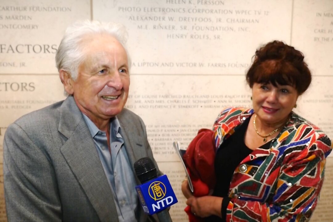 Ziggy and Barbara Zieba at the Kravis Center for the Performing Arts on April 21, 2015. “I feel better, more rich. I am rich with [a] different culture," Mr. Zieba said of Shen Yun’s portrayal of the traditional Chinese culture. (Courtesy of NTD Television)