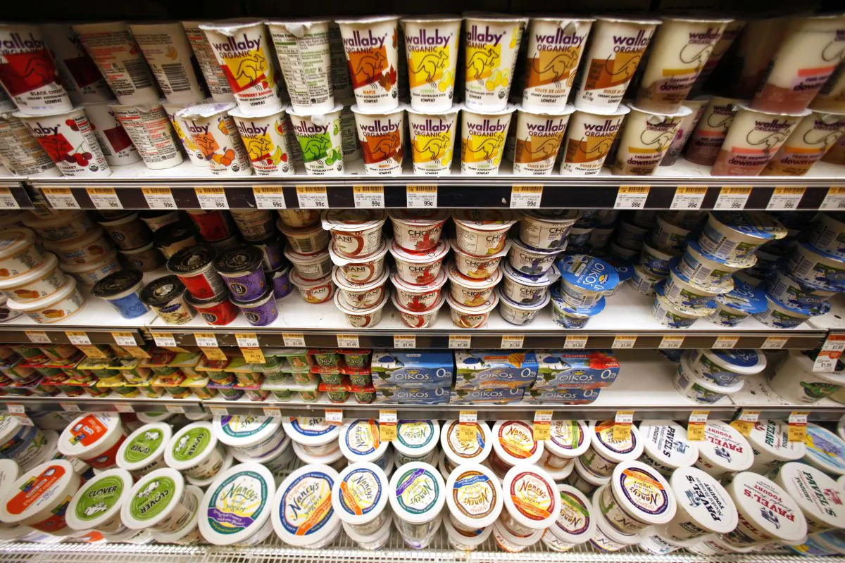 The yogurt section at a Whole Foods Market in San Francisco, Calif., Monday, May 24, 2010. (AP Photo/Eric Risberg)