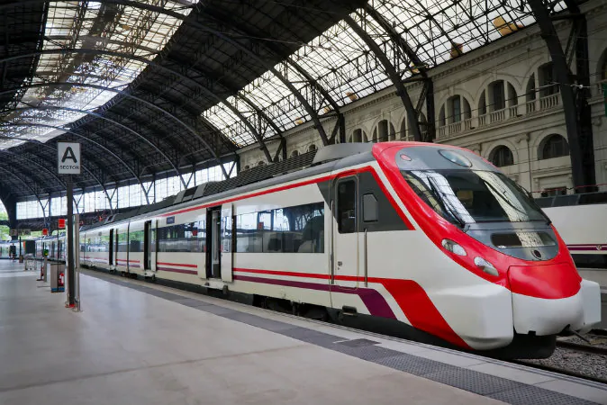 Train at the station, Barcelona, Spain via Shutterstock*