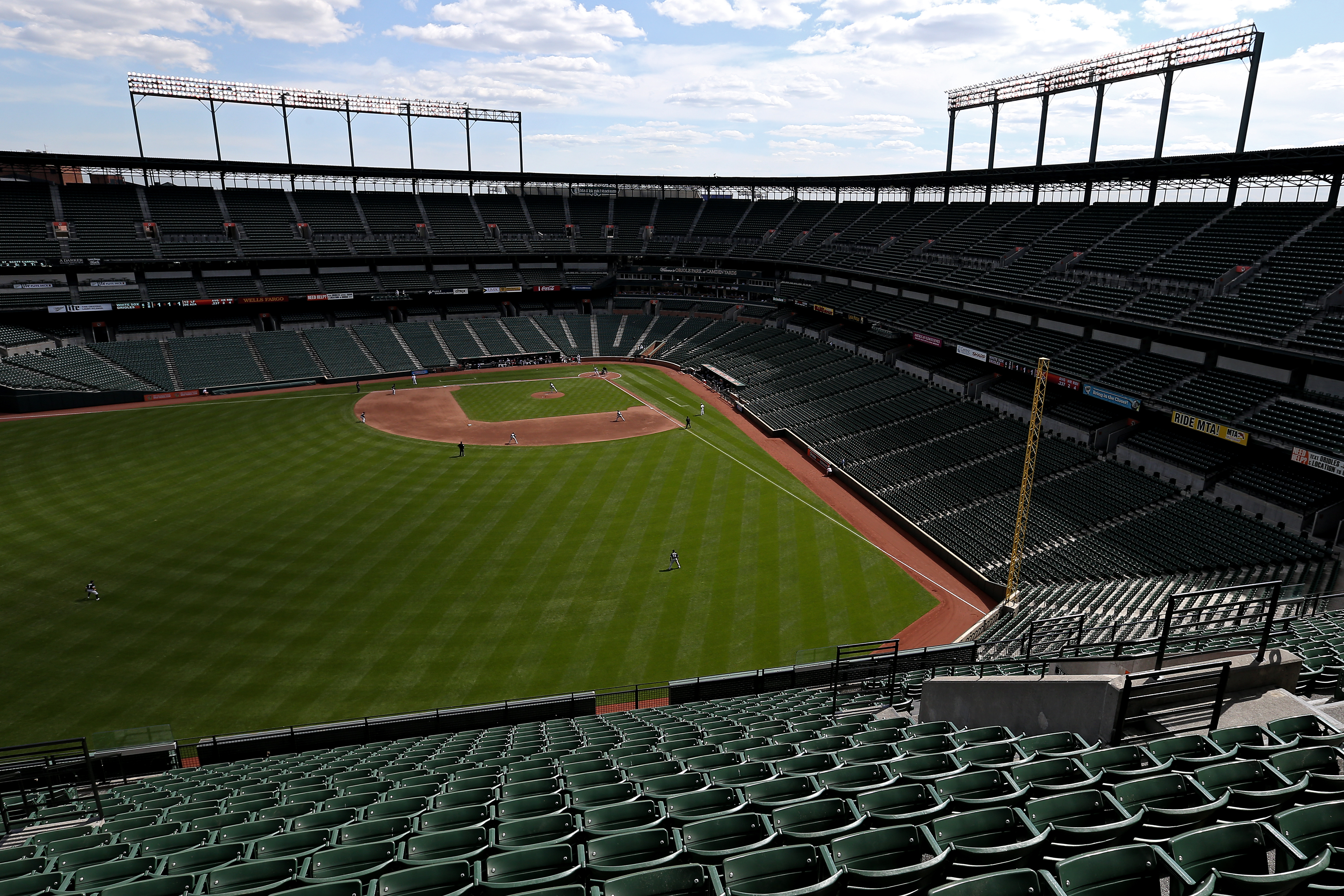 Pictures of Empty Stadium at Orioles-White Sox Game