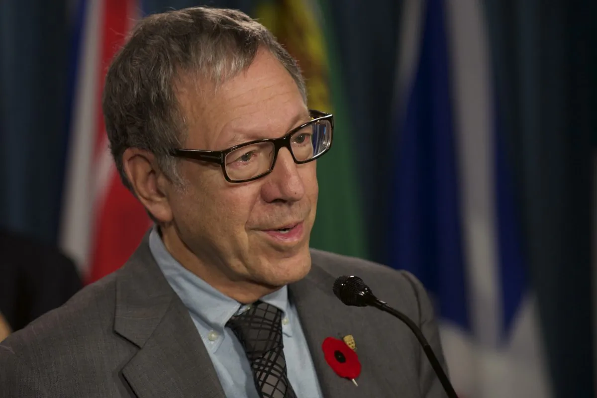 Liberal MP Irwin Cotler speaks during a press conference last November. Cotler introduced a bill on April 27, 2015 to restore hate speech provisions to the Canada Human Rights Act, which were repealed in 2013. (Matthew Little/Epoch Times)