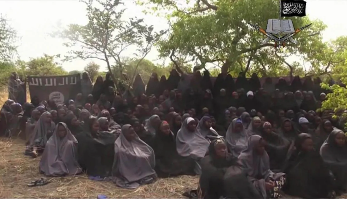 This Monday May 12, 2014 file image taken from video by Nigeria's Boko Haram terrorist network, shows the alleged missing girls abducted from the northeastern town of Chibok. (AP Photo)