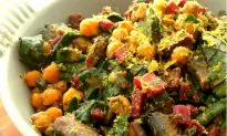 Recipe: Warm Cheesy Chickpea Pesto Salad