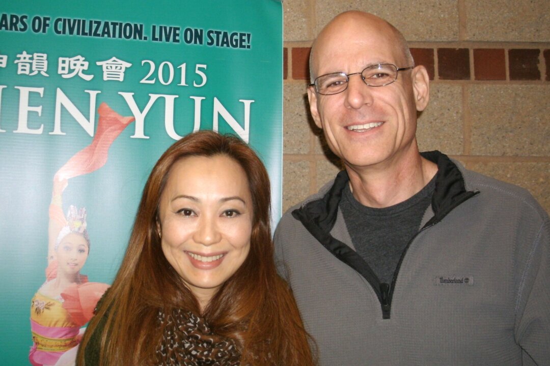 Craig Sheehan and Mariko Garfield attend the Shen Yun performance at Peace Center for the Performing Arts in Greenville, S.C. on May 1, 2015. (Epoch Times)