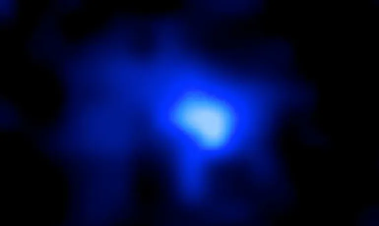 The galaxy EGS-zs8-1 sets a new distance record. It was discovered in images from the Hubble Space Telescope's CANDELS survey. (NASA, ESA, P. Oesch, and I. Momcheva, and the 3D-HST and HUDF09/XDF teams)