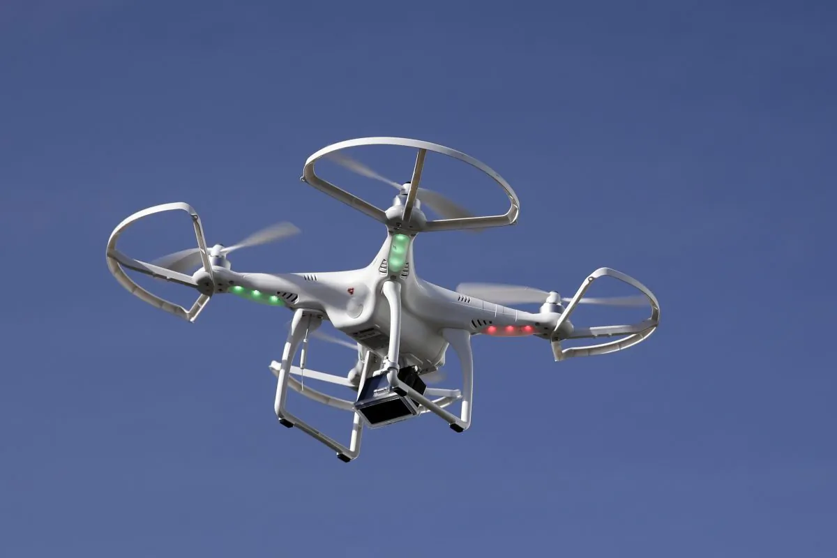A drone flies at the International Consumer Electronics Show in Las Vegas. (AP Photo/Jae C. Hong)