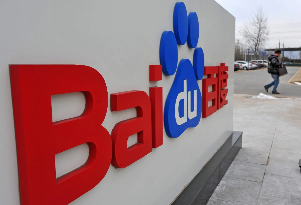 A Chinese man walks pass the Chinese Web search giant Baidu's headoffice in Beijing on Feb. 10, 2010. (Simon Lim/AFP/Getty Images)
