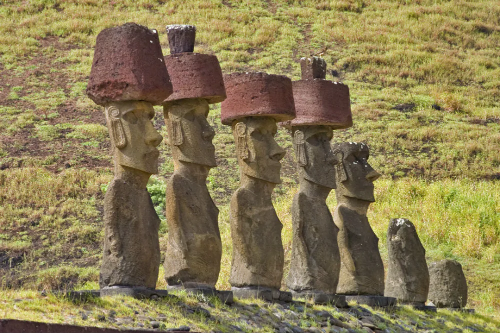 Easter Island's moai statues. (Christian Wilkinson/iStock) 