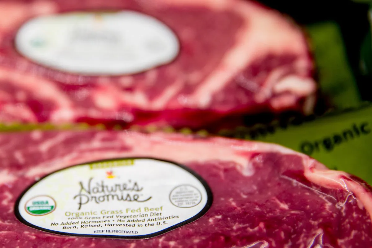 Meat labels at a grocery store in Washington, D.C., Tuesday, May 19, 2015. (AP Photo/Andrew Harnik)