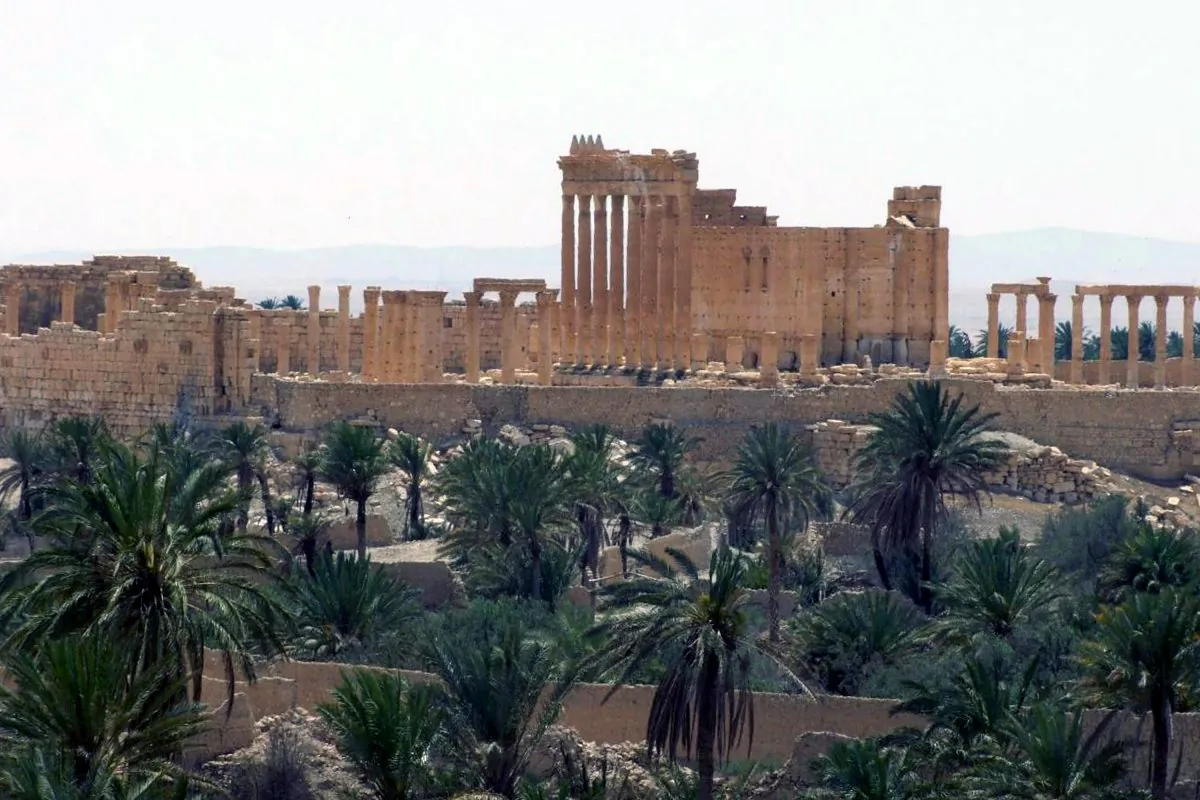 This photo released on Sunday, May 17, 2015, by the Syrian official news agency SANA, shows the general view of the ancient Roman city of Palmyra, northeast of Damascus, Syria. (SANA via AP)