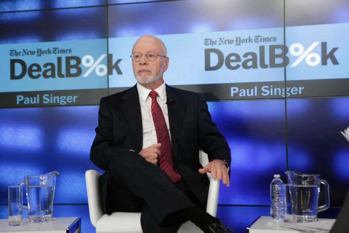 Paul Singer speaks onstage during The New York Times DealBook Conference at One World Trade Center on Dec. 11, 2014 in New York City. (Thos Robinson/Getty Images for New York Times)