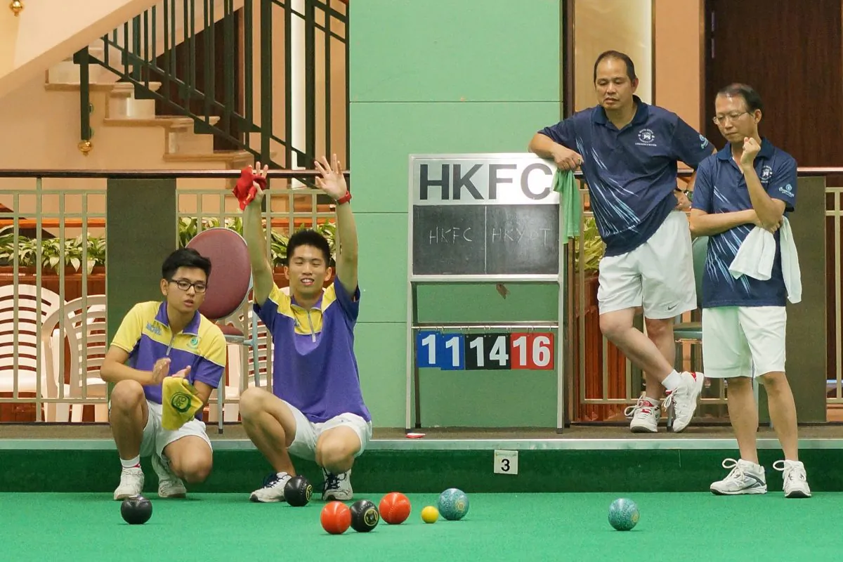 While poor weather disrupted a majority of league games last weekend, the game between the Youth Team and Hong Kong Football Club became the only game that went ahead in the top two divisions. The HKFC team cannot hold onto their home green advantage and lost 2-6, allowing the youngsters to maintain their pole position. (Stephanie Worth)
