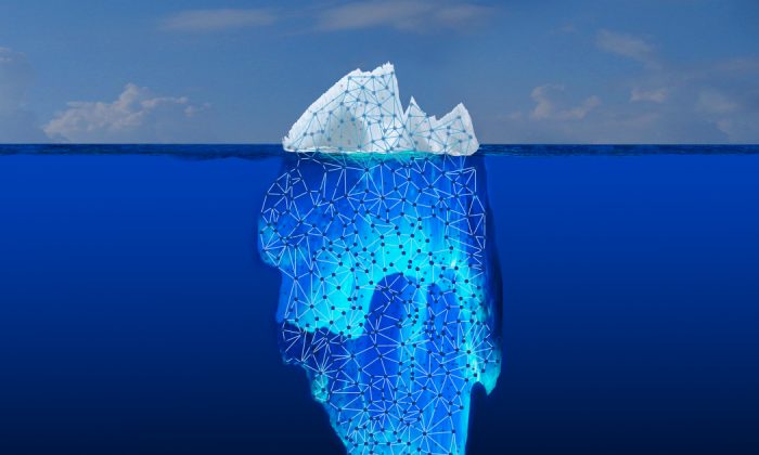 What you see when you do a basic Web search is only the tip of the iceberg. Most of the information is buried in the "Deep Web." (NASA/JPL-Caltech)