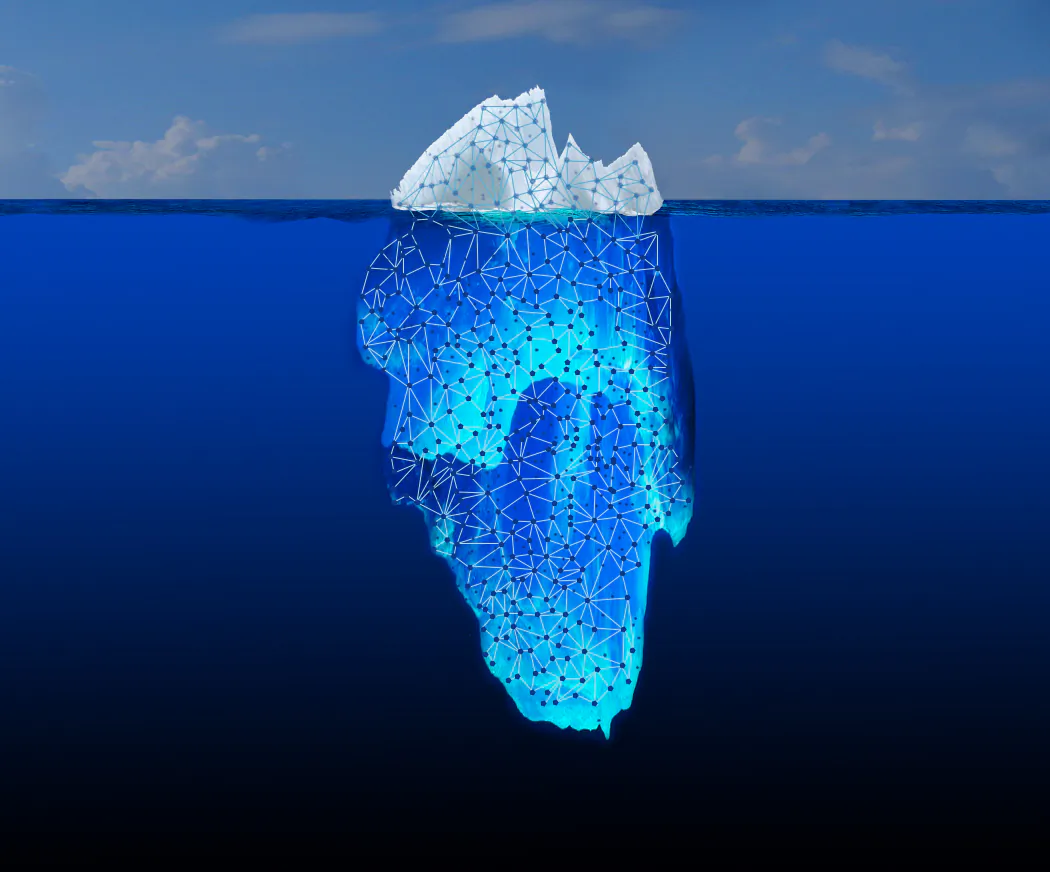 What you see when you do a basic Web search is only the tip of the iceberg. Most of the information is buried in the "Deep Web." (NASA/JPL-Caltech)