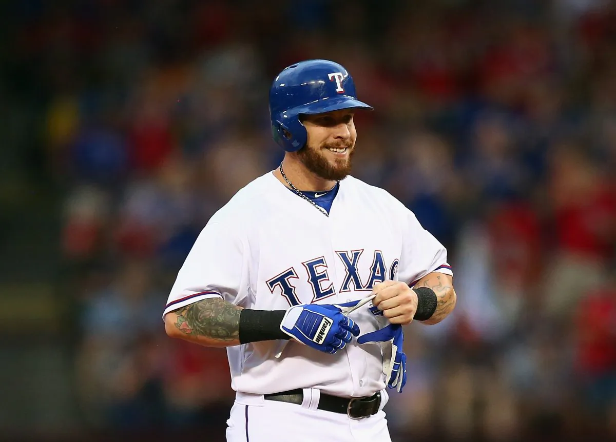 Josh Hamilton already has two home runs and a game-winning double in seven games for the Texas Rangers while being paid by the Los Angeles Angels. (Ronald Martinez/Getty Images)