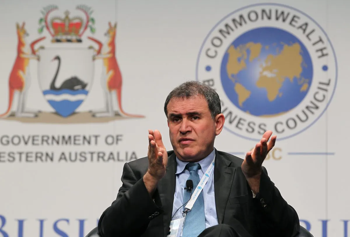 Former White House economist Nouriel Roubini at the Commonwealth Business Forum in Perth, Australia, on October 25, 2011. (TONY ASHBY/AFP/Getty Images)
