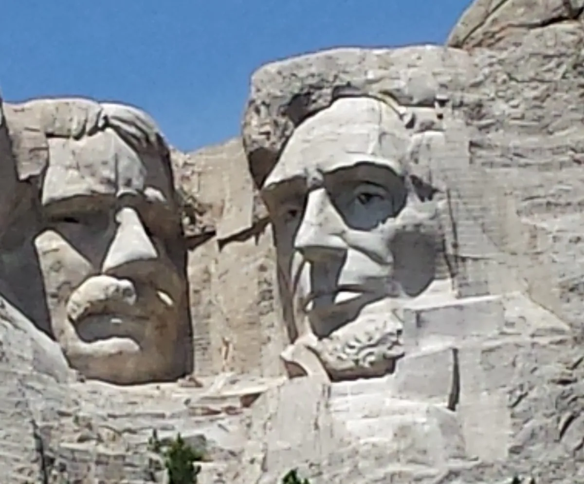 Teddy Roosevelt's face on Mount Rushmore in the Black Hills of South Dakota. (John Nania/Epoch Times)