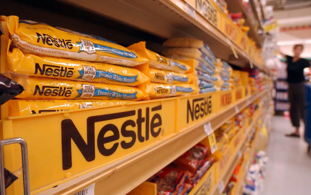 Nestle chocolate products for sale at a Kroger supermarket in Georgia on May 27, 2003. (Justin Sullivan/Getty Images)