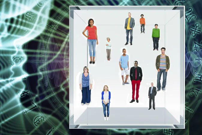 Background, "Inner Geometry" (AGS Andrew/iStock) People (Rawpixel Ltd/iStock) Box (Rasslava/iStock)
