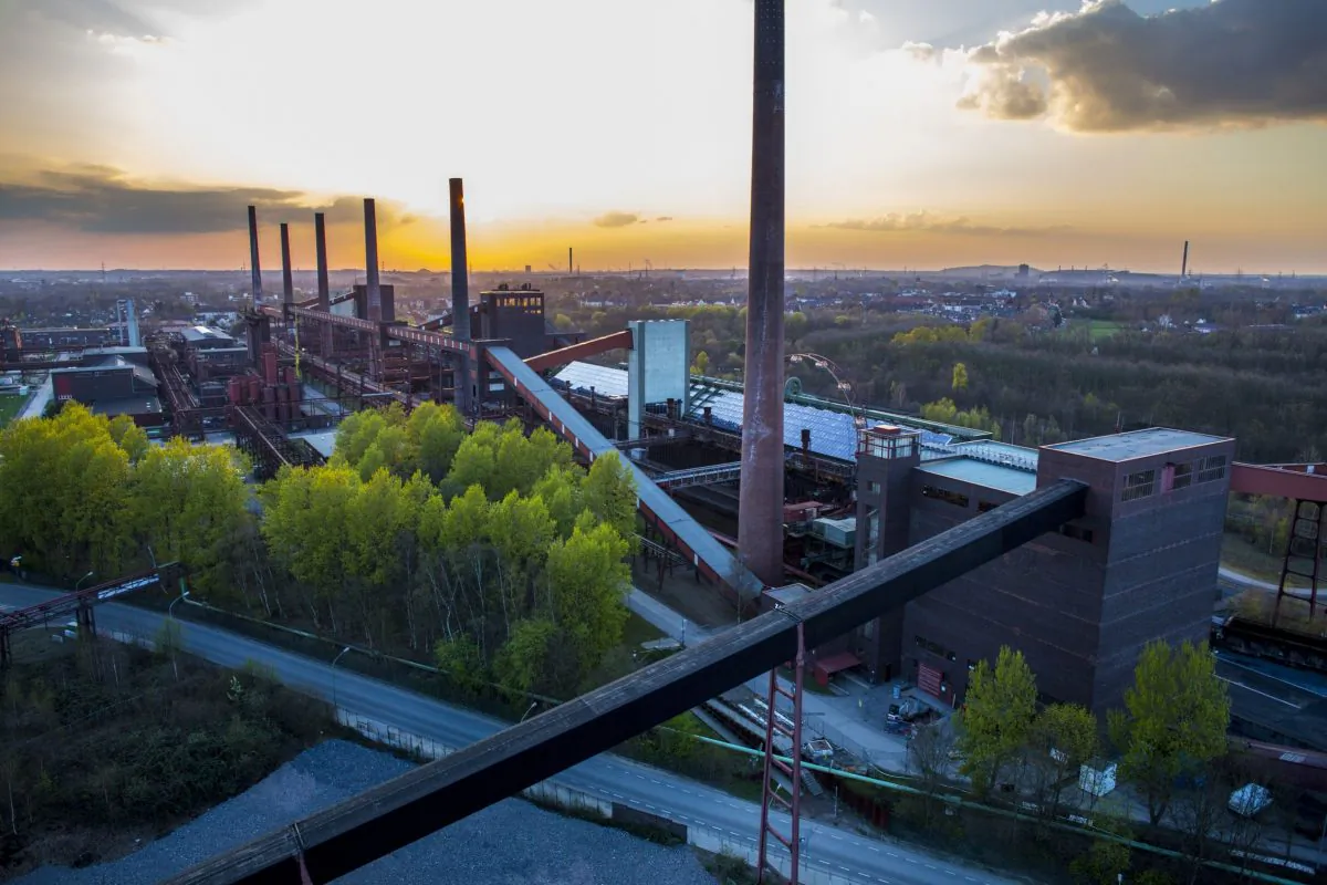 Part of the sprawling Zollverein Coal Mine Industrial Complex in Essen. The former mine is now a UNESCO World Heritage Site and one of the anchor points of the European Route of Industrial Heritage. (Jochen Tack/Stiftung Zollverein)