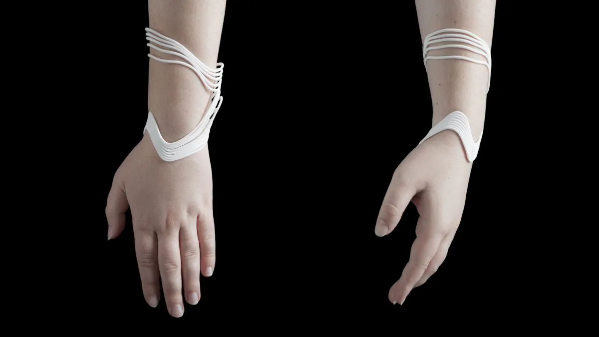 An analog model of the digital bracelet. (Madeline Gannon, TACTUM) 