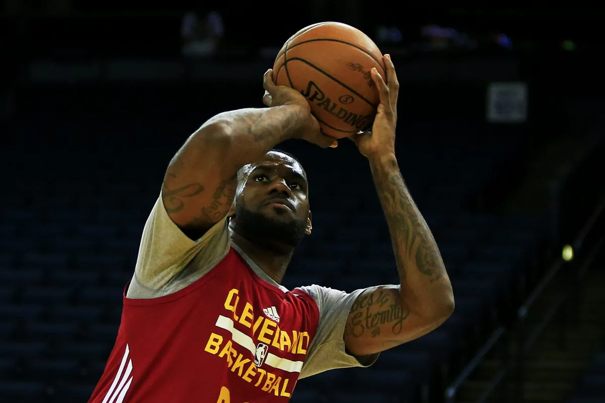LeBron James of Cleveland has won a pair of titles already, but none with his hometown Cavaliers. (Cliff Hawkins/Getty Images) 