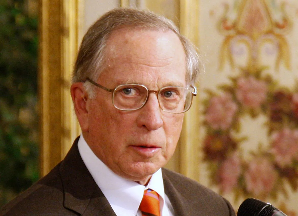 FILE - In this June 11, 2008 file photo, former Georgia Senator Sam Nunn, co-chairman of the Nuclear Threat Initiative, speaks in Wiesbaden, Germany. (AP Photo/Daniel Roland, File )