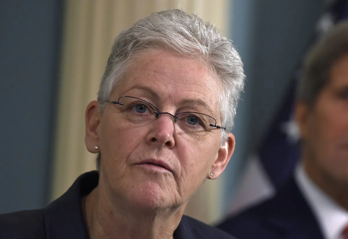 Environmental Protection Agency (EPA) Administrator Gina McCarthy speaks at the State Department in Washington. (AP/Susan Walsh)
