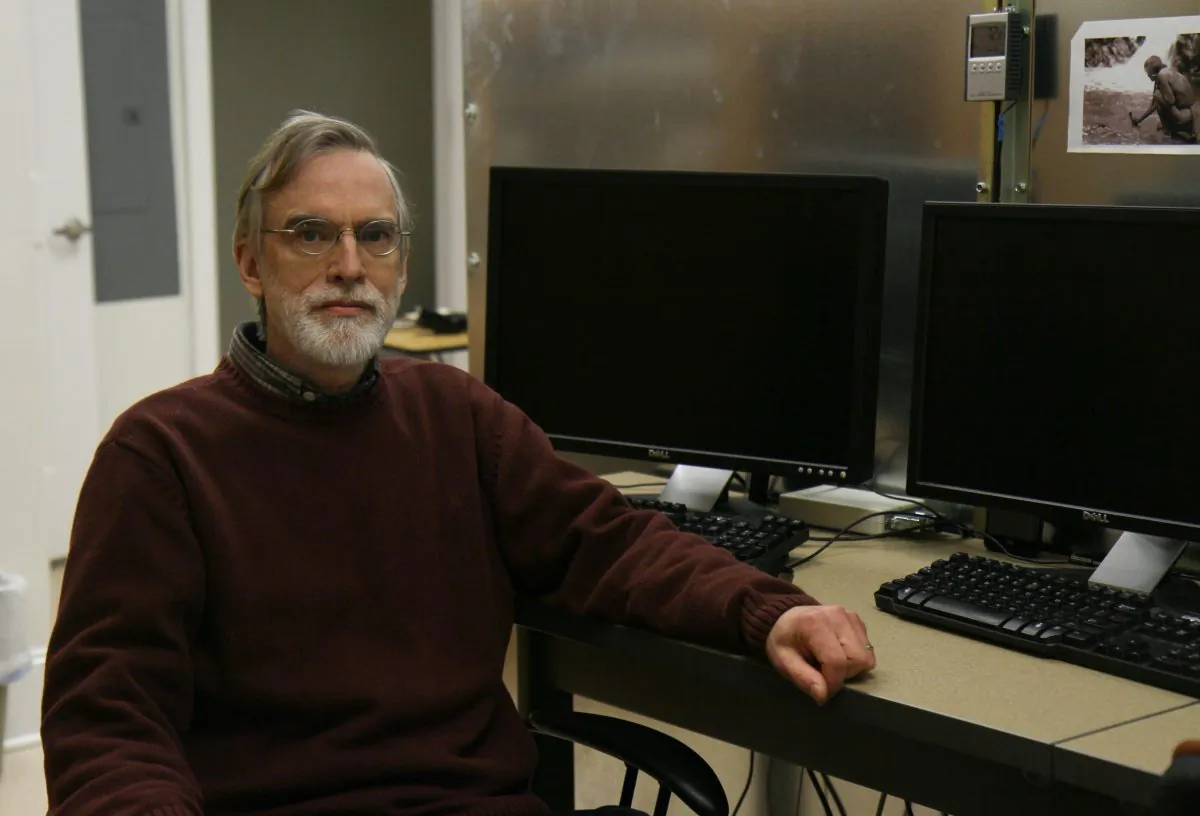 Dr. W.J. Ross Dunseath in his lab at the University of Virginia's Division of Perceptual Studies on Feb. 6, 2015. (Tara MacIsaac/Epoch Times)