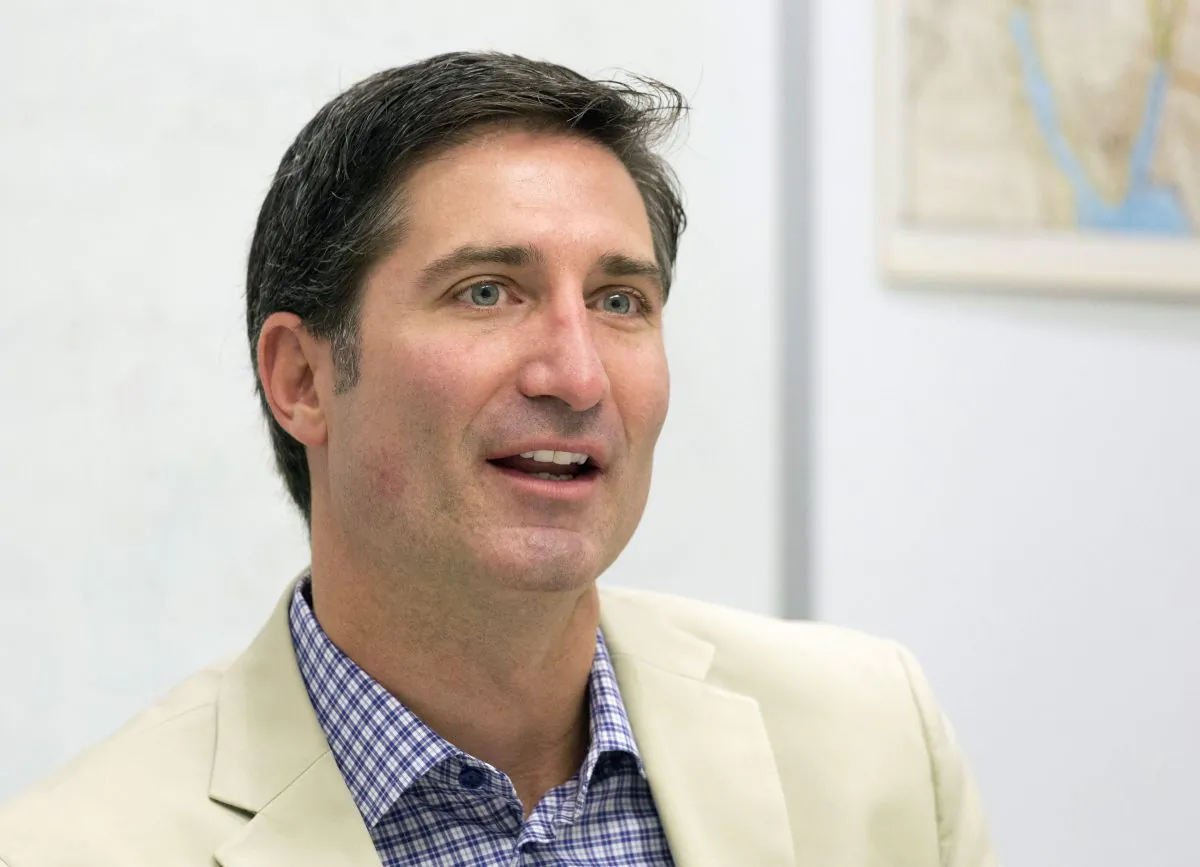 Taco Bell CEO Brian Niccol speaks during an interview at The Associated Press, Tuesday, June 9, 2015 in New York. (AP Photo/Mark Lennihan)