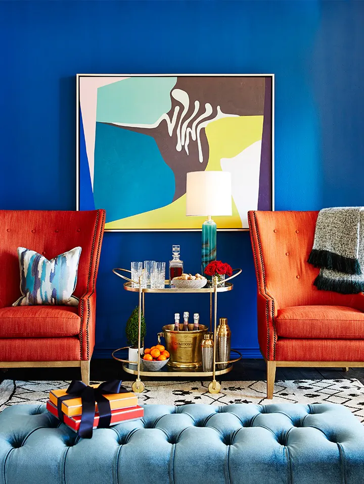 Bold colours bring a room to life. (HomeSense)