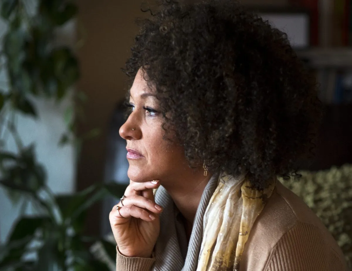 Rachel Dolezal, president of the Spokane chapter of the NAACP, poses for a photo in her Spokane, Wash. home. (Colin Mulvany)