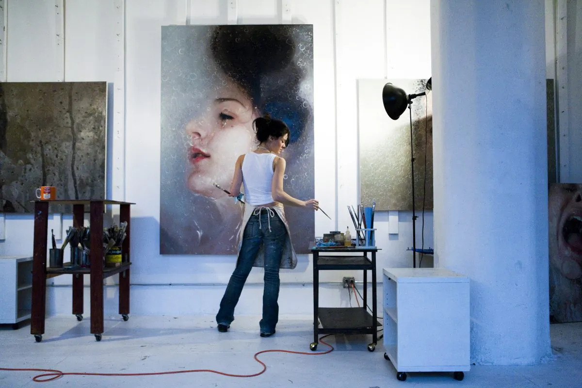 Alyssa Monks in her studio (Courtesy of Stephen Churchill Downes)