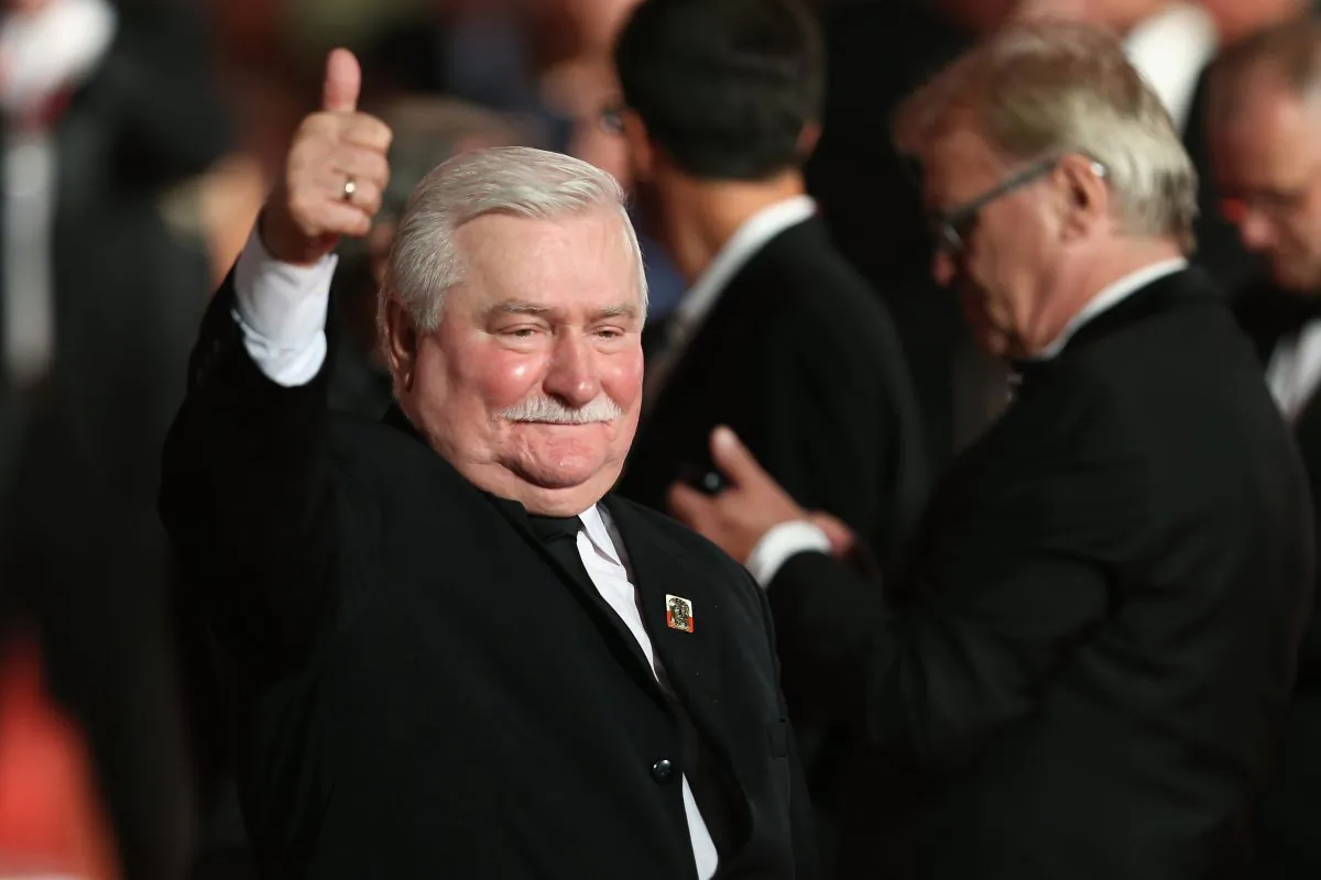 Former Polish president Lech Walesa attends the "Walesa: Man Of Hope" premiere during the 70th Venice International Film Festival at the Palazzo del Cinema on September 5, 2013, in Venice, Italy. Walesa recently sent a letter supporting the peaceful Tuidang movement to end communism in China. (Andreas Rentz/Getty Images)
