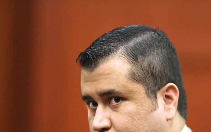 In this July 9, 2013 file photo, George Zimmerman leaves the courtroom for a lunch break in his trial in Seminole Circuit Court, in Sanford, Fla. (Joe Burbank/Orlando Sentinel via AP, Pool, File)