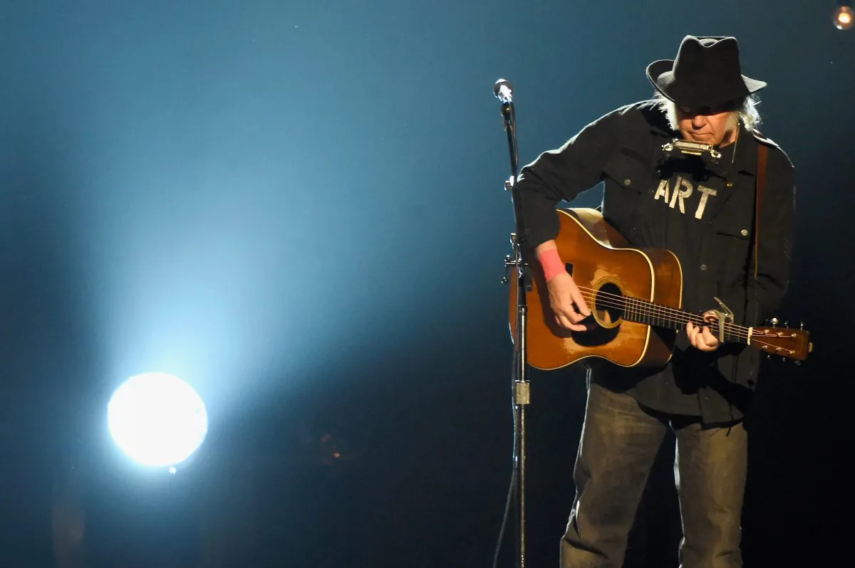Neil Young wrote Rockin' in the Free World – but what world is Donald Trump in?  (Frazer Harrison/Getty Images)