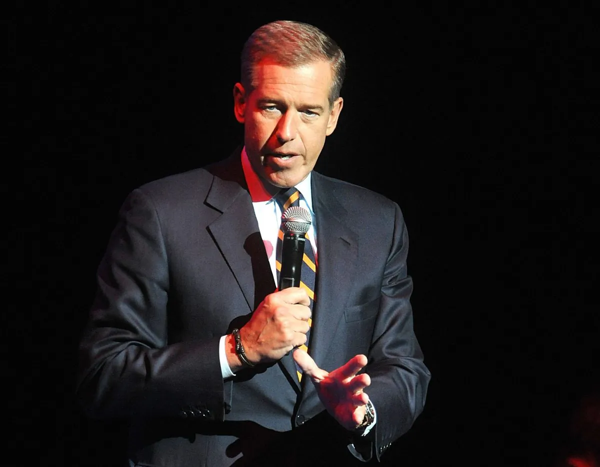 Brian Williams speaks at the 8th Annual Stand Up For Heroes, presented by New York Comedy Festival and The Bob Woodruff Foundation in New York.