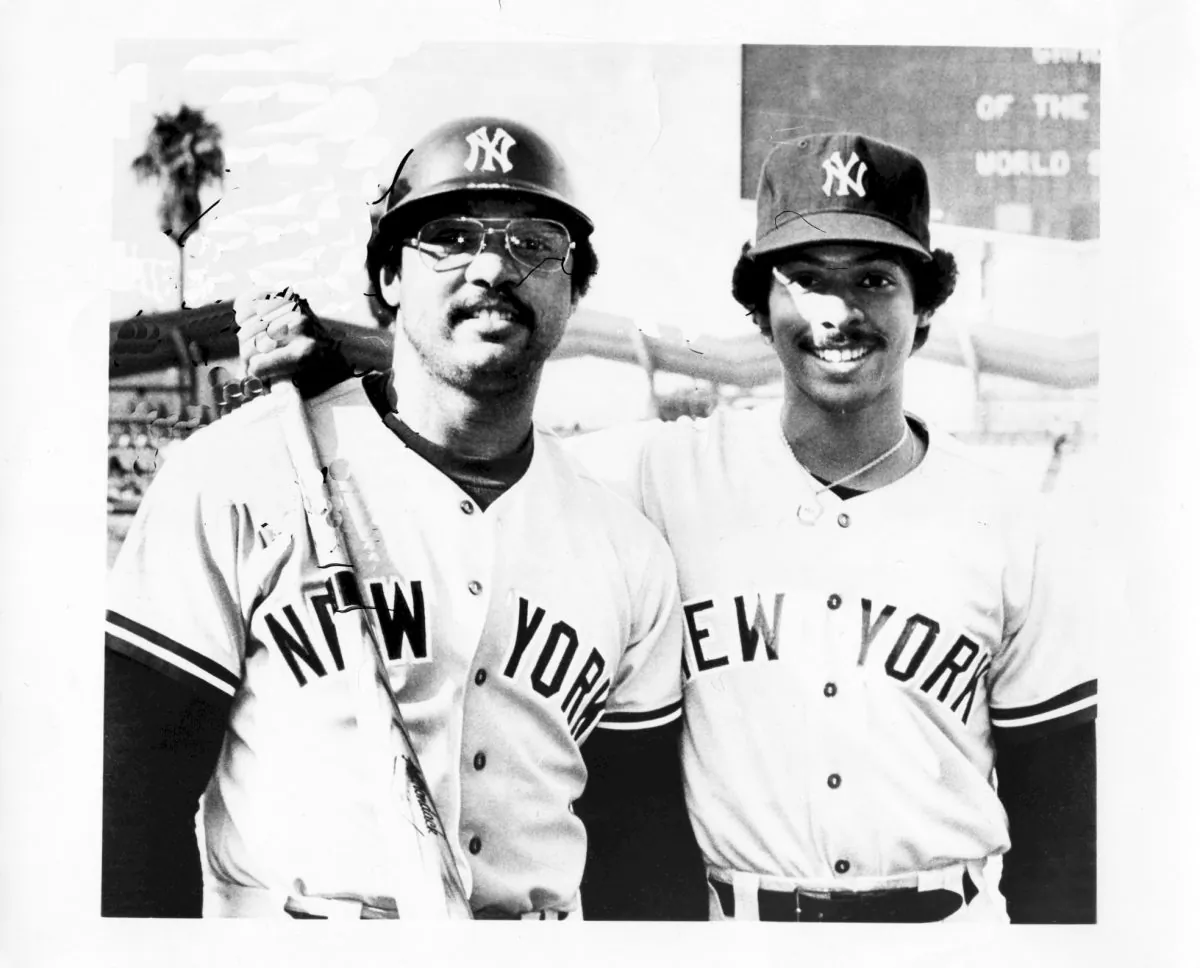 Ray Negron (L) with Mr. October himself Reggie Jackson.