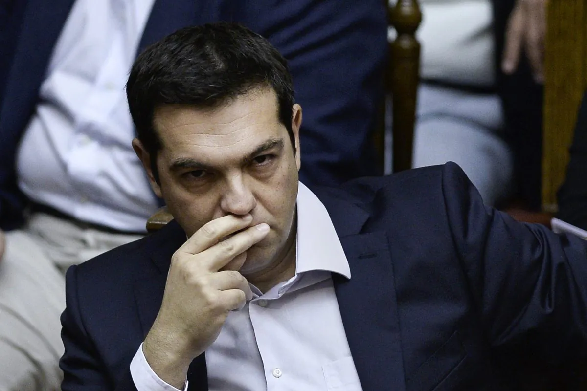 Greek Prime Minister Alexis Tsipras attends a parliamentary session in Athens on June 27, 2015. Greece will hold a referendum on July 5 on the outcome of negotiations with its international creditors taking place in Brussels on June 27, PM Alexis Tsipras announced. (Angelos Tzortzinis/AFP/Getty Images)