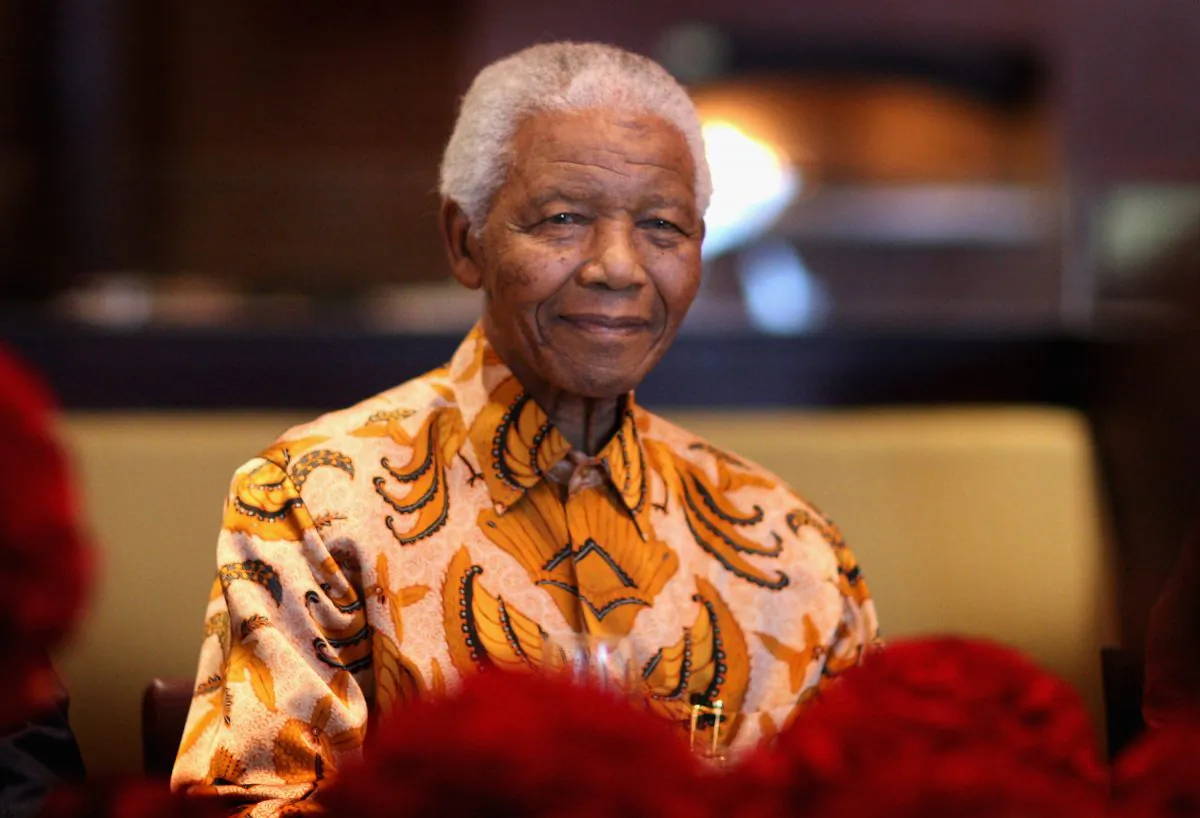 Nelson Mandela smiles during a lunch to Benefit the Mandela Children's Foundation as part of the celebrations of the opening of the new One&Only Cape Town resort on April 3, 2009 in Cape Town, South Africa.(Chris Jackson/Getty Images)