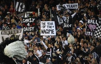The black and white of the Collingwood Magpies. (Quinn Rooney/Getty Images) The black and white of the Collingwood Magpies. (Quinn Rooney/Getty Images)