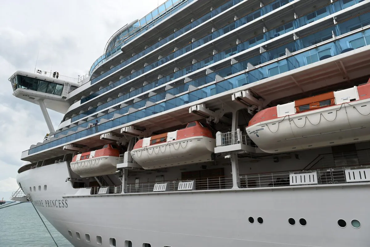 A view of the Sapphire Princess cruise ship docked at the Marina bay cruise centre in Singapore on November 27, 2014. (Roslan Rahman/AFP/Getty Images)