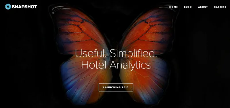 The SnapShot Travel landing page, now a signup for hotels for 2016