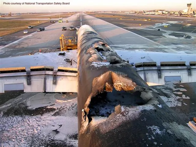 The aftermath of the UPS plane which was destroyed by lithium ion battery fire in Dubai on Sept. 5, 2010. (Courtesy of the National Transport Safety Board)