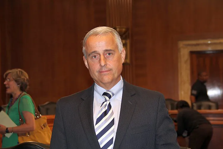 Joseph McClelland, director of the Office of Reliability at the FERC, was a witness at the Senate hearing on the security of the nation’s power grid. (Credit: Shar Adams/The Epoch Times)