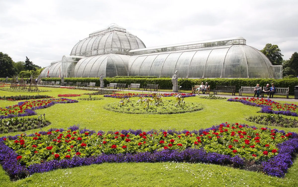 The Palm House at Kew Gardens in London