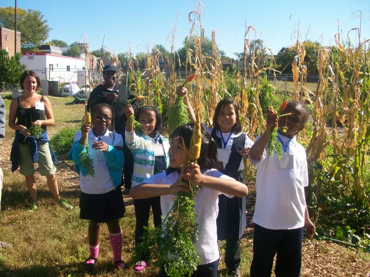 With the help of Andrea Northup and her team at the D.C. Farm to School Network, many D.C. public school students can now not only discern a variety of fresh green vegetables, but also explain their tastes and preferences. (Courtesy of DC Farm to School Network)
